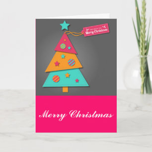 Cartes Pour Fêtes Annuelles Joli sapin de Noël lumineux art moderne artisanat