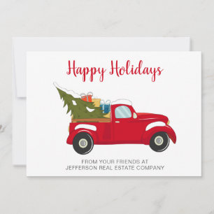 Cartes Pour Fêtes Annuelles Joli sapin de Noël Voiture Entreprise d'affaires