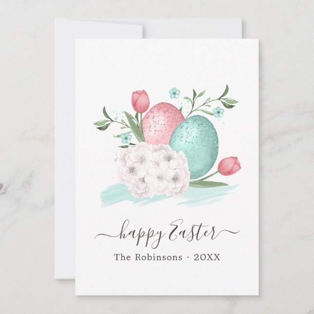 Cartes Pour Fêtes Annuelles Joli voeux de Pâques (Devant)