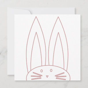 Cartes Pour Fêtes Annuelles Jolie Bunny Coloriage rose Outdoor Holiday
