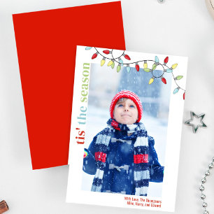 Cartes Pour Fêtes Annuelles Jolie chaîne colorée lumières de Noël Photo