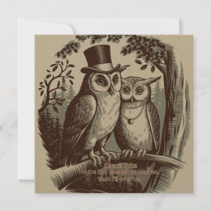 Cartes Pour Fêtes Annuelles Jolie chouette pour la Saint-Valentin