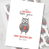 Jolie chouette vous aime pour la Saint-Valentin