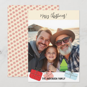 Cartes Pour Fêtes Annuelles Jolie couleur joyeux Noël une photo