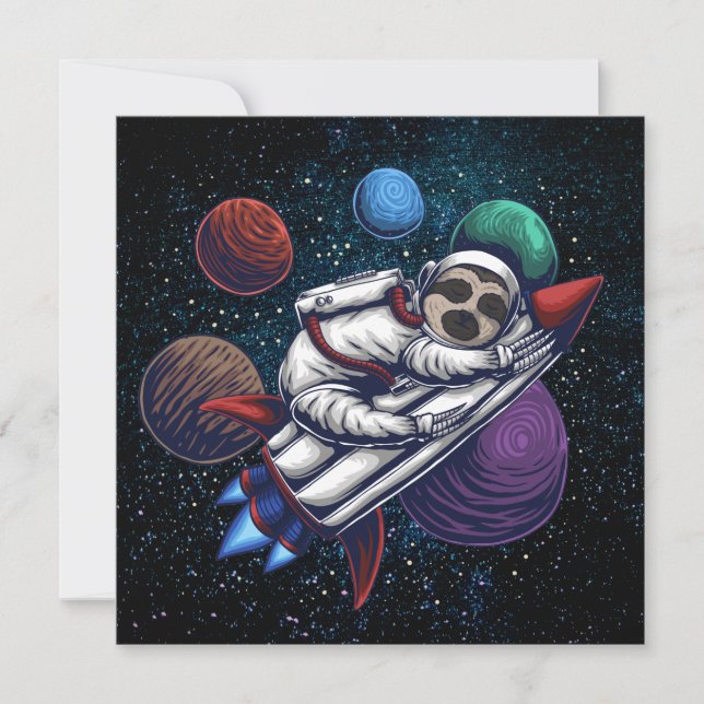 Cartes Pour Fêtes Annuelles Jolie fente d'espace (Devant)