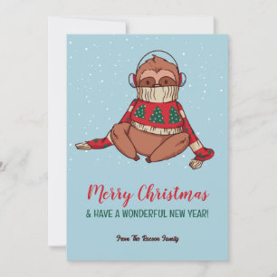 Cartes Pour Fêtes Annuelles Jolie fente en hiver neige douce Joyeux Noël