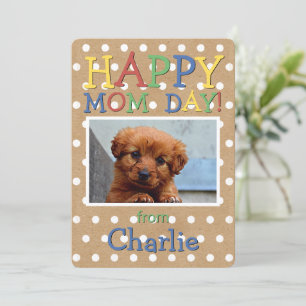 Cartes Pour Fêtes Annuelles Jolie fête des mères avec un chien Photo