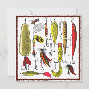Cartes Pour Fêtes Annuelles Jolie Fête des pères de pêche