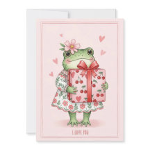 Jolie grenouille verte en robe florale