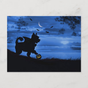 Cartes Pour Fêtes Annuelles Jolie Halloween Yorkie Trick ou le traitement