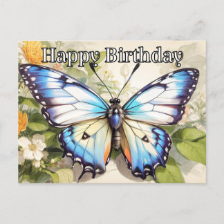 Cartes Pour Fêtes Annuelles Jolie illustration de papillon Vintage créatif