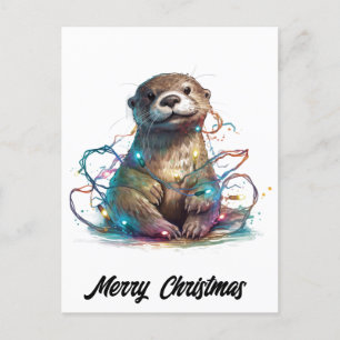 Cartes Pour Fêtes Annuelles Jolie Loupe de Noël adorable en lumières