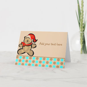 Cartes Pour Fêtes Annuelles Jolie Ours En Teddy Noël