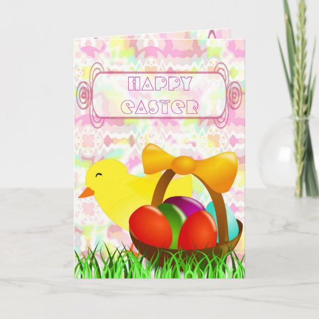 Cartes Pour Fêtes Annuelles Jolie Pâques (Devant)