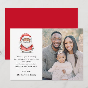 Cartes Pour Fêtes Annuelles Jolie petite photo de Noël de Santa Joyeux Noël