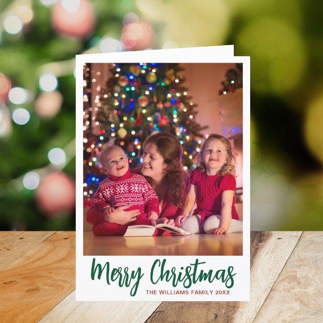 Cartes Pour Fêtes Annuelles Jolie photo de Noël Botanique à l'intérieur plié (Créateur téléchargé)