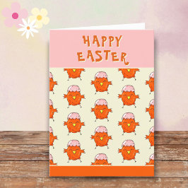 Cartes Pour Fêtes Annuelles Jolie poussette de Pâques avec Pâques Joyeux Pâque