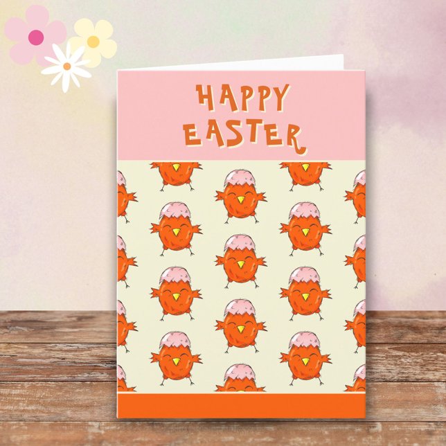 Cartes Pour Fêtes Annuelles Jolie poussette de Pâques avec Pâques Joyeux Pâque (Créateur téléchargé)