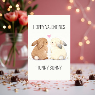 Cartes Pour Fêtes Annuelles Jolie Saint-Valentin Hoppy Lapin Amour