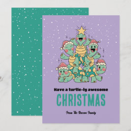 Cartes Pour Fêtes Annuelles Jolie Tortue Xmas Arbre Turtlely Superbe Noël