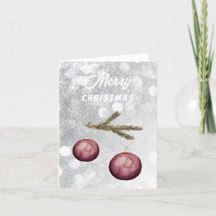 Cartes Pour Fêtes Annuelles Jolies Branches Et Boules De Noël
