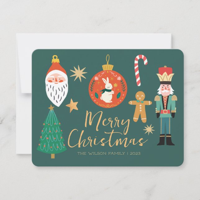 Cartes Pour Fêtes Annuelles Jolies choses de Noël joyeuses pour les fêtes (Devant)