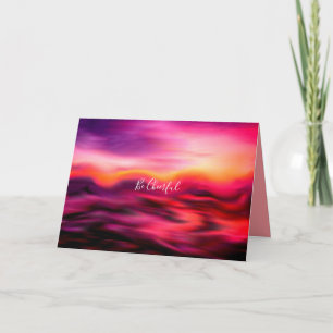 Cartes Pour Fêtes Annuelles Jolies Couleurs De Coucher De Soleil Rose Abstrait