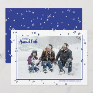 Cartes Pour Fêtes Annuelles Jolies Étoiles Dessinées à la Main Joyeux Hanoucca