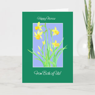 Cartes Pour Fêtes Annuelles Jolies jonquilles 'De nous deux' Norooz