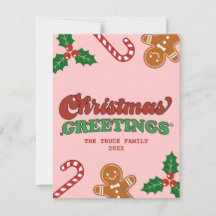Jolies salutations de Noël rétro
