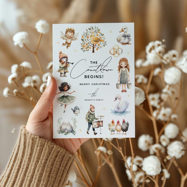 Cartes Pour Fêtes Annuelles Jolis 12 jours de Noël  (Créateur téléchargé)