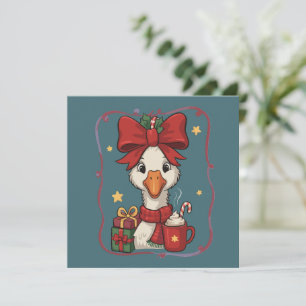 Cartes Pour Fêtes Annuelles Jolis canards de Noël assortis d'oie drôle de fami
