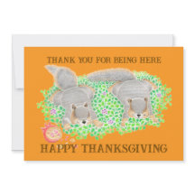 Jolis écureuils amis de Thanksgiving