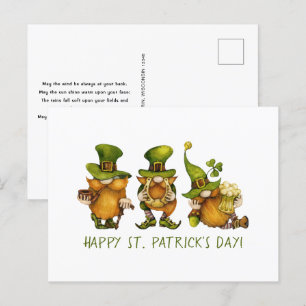 Cartes Pour Fêtes Annuelles Jolis lutins irlandais personnalisés Bonne fête de
