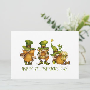 Cartes Pour Fêtes Annuelles Jolis lutins irlandais Saint-Patrick personnalisés
