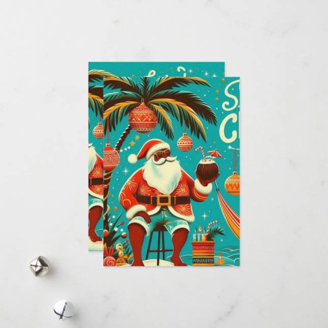 Cartes Pour Fêtes Annuelles Jolly Christmas Card (Devant/Arrière en situation)