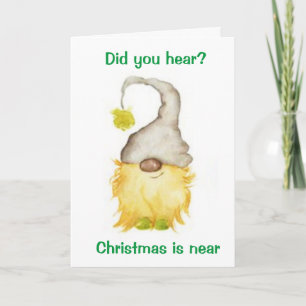 CARTES POUR FÊTES ANNUELLES JOLLY ET TRÈS JOLIE GNOME JUSTE POUR "VOUS"