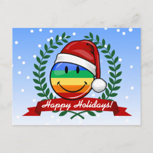 Cartes Pour Fêtes Annuelles Jolly Gay pride Drapeau style de Noël