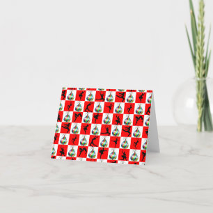 CARTES POUR FÊTES ANNUELLES JOLLY HOLLY BALLERINA CHRISTMAS DESIGN