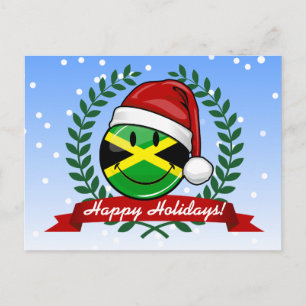 Cartes Pour Fêtes Annuelles Jolly Jamaican Drapeau style Noël