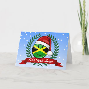 Cartes Pour Fêtes Annuelles Jolly Jamaican Drapeau style Noël