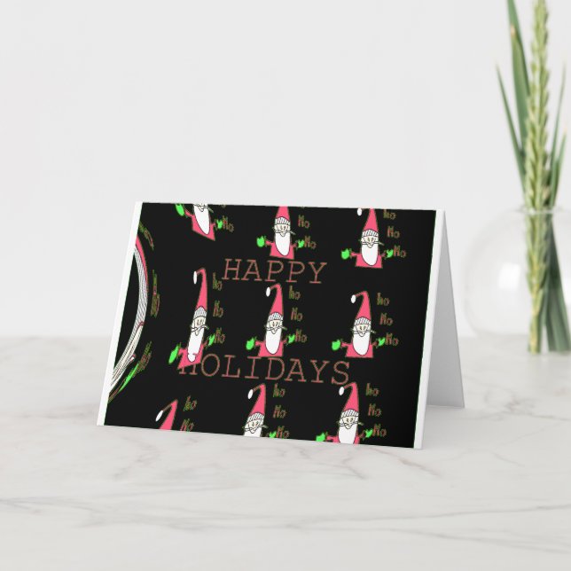 Cartes Pour Fêtes Annuelles Jolly Mouse Père Noël : Une Illustration Fun Holid (Devant)