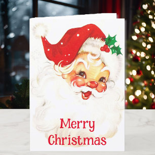 Cartes Pour Fêtes Annuelles Jolly Père Noël Christmas Personnaliser les noms A