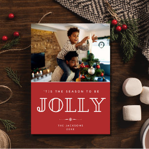 Cartes Pour Fêtes Annuelles Jolly Photo de famille Noël