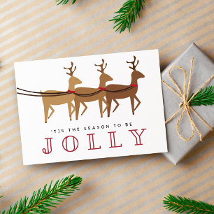 Cartes Pour Fêtes Annuelles Jolly Reindeer Noël