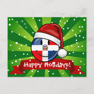 Cartes Pour Fêtes Annuelles Jolly République Dominicaine Drapeau Noël