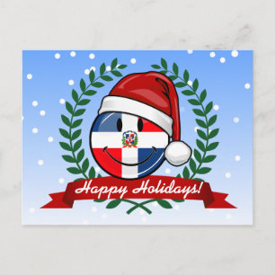 Cartes Pour Fêtes Annuelles Jolly République Dominicaine Drapeau Noël