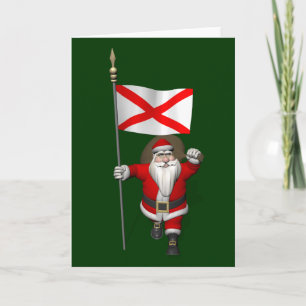Cartes Pour Fêtes Annuelles Jolly Santa Claus en Alabama