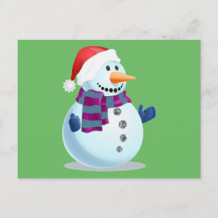 Cartes Pour Fêtes Annuelles Jolly Snowman