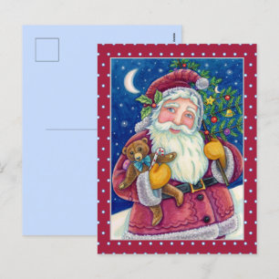 CARTES POUR FÊTES ANNUELLES JOLLY ST NICK & NOUNOURS, VIEUX NOËL MODE
